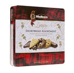 Walker's Shortbread Luxury Milk & Dark Chocolate Assortment Tin, Traditional Pure Butter Scottish Recipe, 300g