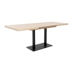 Orlando Table a manger a rallonge - Style industriel - Décor chene sonoma et noir - l 120-200 x p 80 x h 75 cm