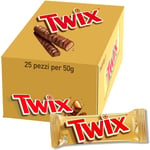 Twix Twin Chocolate Bar 50g (Pack of 25)