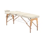 physa Hopfällbar massagebänk - 185 x 60 85 cm 227 kg Beige