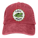 Jigsaw T-Rex Ranch Casquette Classic Baseball Cap Adults Unisex Original Custom Hat Cotton Red One Size
