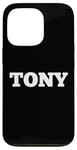 Coque pour iPhone 13 Pro Tony Étiquette personnalisable sur le devant