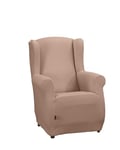 Estoralis | Sumatra | Housse de Chaise à Oreilles | Tissu Super élastique C/ 03 Rose | pour Fauteuil à Oreilles de 70 à 110 cm. | Protecteur de qualité | Adaptable à Tous Types de bergères