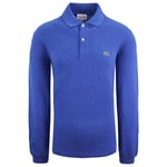 Lacoste Classic Fit Mens Blue Polo Shirt Cotton - Size X-Small