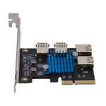 Pci-express 16x Slots Riser Card Pci-e 4x ulkoiseen 1x Pci-e USB 3.0 -sovittimeen