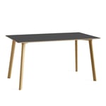 HAY - CPH Deux 210 2.0 Table Lacquered Oak Frame L140 X W75 X H73 Stone Grey Top Lacquered Beech Edge - Matbord - Ronan & Erwan Bouroullec - Grå - Trä