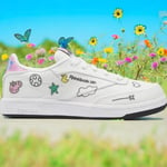 Kids White Trainers Reebok Club C Peppa Pig Tennis Shoes Size 13 Girls Gift NG