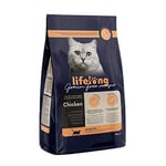 Marque Amazon - Lifelong - Aliment pour chat adultes sans céréale, élaboré avec de la viande fraîche de poulet, 3 kg (Lot de 1)