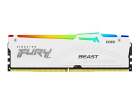 Kingston FURY Beast RGB - DDR5 - sats - 64 GB: 2 x 32 GB - DIMM 288-pin - 5200 MHz / PC5-41600 - CL36 - 1.25 V - ej buffrad - on-die ECC - vit