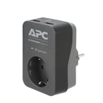 APC ESSENTIAL SURGEARREST 1 OUTLET 2 USB-PORTAR 230V DE