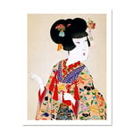 Chikanobu True Beauty Kimono Japan Large Framed Art Print Poster Wall Decor 18x24 inch