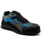 GARSPORT Homme G1 Pro Low 1 S1P Safety Shoe, Noir/Anthracite/Turquoise, 41 EU