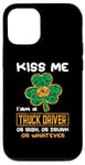 Coque pour iPhone 12/12 Pro Kiss Me I'm A Truck Driver Funny Shamrock St Patricks Day