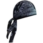 Unisex Bomulls Paisley Bandana Huvudband Huvudduk Justerbar Durag Hatt Keps