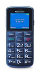 Panasonic KX-TU110 Essentials Mobile Phone for Elderly, Priority Call, Big Button Phone, Bluetooth, Flashlight, Camera, Blue