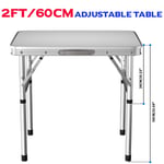 Folding Camping Table Aluminium Picnic Portable Party BBQ Tables Indoor Outdoor