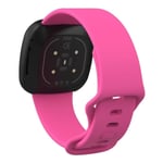 Fitbit Sense 2 / Versa 4 klockarmband i silikon - Ros Storlek: S Rosa