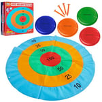 KreativeKraft Jeu de Lancer de Disques pour Enfants - Tapis Cible Géant pour Jeux Extérieur