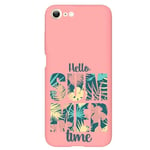 Coque rose Iphone 7 8 et SE 2020 et 2022 hello summer time