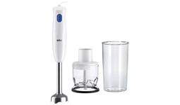 Braun MQ10.201M 450 Watt 2in1 Lightweight Handheld Blender & Chopper - White