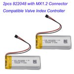 2pcs 3.7V 1000mAh 3.8Wh Li Battery 822048 MX1.2 Plug For Valve Index Controller