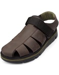 Camper Men's Oruga K100285 flat sandals, Dark Brown, 7 UK