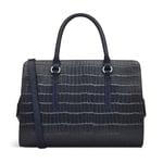 RADLEY London Angel Lane Medium Zip Around Top Handle Handbag for Women, in Ink Faux Croc Leather