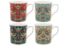 Set Of 4 Mugs William Morris Strawberry Thief