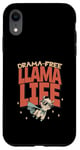 Coque pour iPhone XR Drama Free Llama Life Present T-shirt humoristique