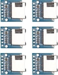 6 Pièces Mini Module De Carte Sd Module D'Extension De Stockage Micro Sd Module De Lecteur De Carte Micro Sd Tf Adaptateur De Carte Compatible Avec Arduino Avr Arm