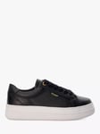 Dune Eastern Leather Low Top Trainers, Black