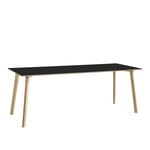 HAY - CPH Deux 210 2.0 Table Untreated Beech Frame L200 X W75 X H73 Ink Black Top Lacquered Beech Edge - Matbord - Ronan & Erwan Bouroullec - Svart - Trä