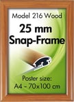 Alu Plakatramme, Snap-frame, A3, Trælook