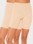 Everybody 2 Pack No Vpl Anti Chafing Shorts - Nude, Nude, Size 10, Women