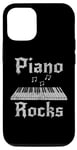 Coque pour iPhone 12/12 Pro Piano Rocks, pianiste musicien rock Goth