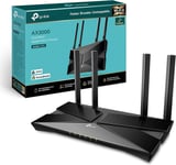 Routeur WiFi 6 OneMesh AX3000 Mbps, routeur VPN Gigabit Dual-Core CPU Fibre Routeur, WPA3 Cybersécurité, idéal pour Les Jeux Xbox/PS4/Steam, Compatible avec Alexa (AX53)