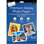 Photo Paper A4 High Glossy 210Gsm Inkjet Printer Paper 8 Sheets * High Quality *