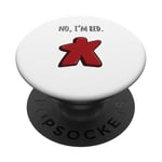 No, I'm Red Meeple Jeu de société Merch (cadeau pour les joueurs) PopSockets PopGrip Adhésif