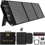 30W Panneau Solaire Portable avec 5 Ports, 18V MC4 Haute Sortie / 12V DC/QC 3.0 USB-A et USB-C (PD 18W) Chargeur Solaire Randonnée pour Téléphones Portables, Powerbank, Camping