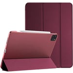 ProCase Smart Case for iPad Air 13 (M2) 2024/iPad Pro 12.9 2022/2021/2020/2018, Slim Stand Hard Back Shell Smart Cover for iPad Air 13”(M2)/iPad Pro 12.9” 6th Gen/5th Gen/4th Gen/3rd Gen -Wine