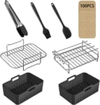 Ninja Air Fryer Accessories, 2Pcs Air Fryer Rack for Grill, Dehydrate, Silicone