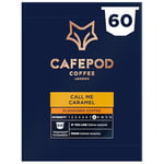 CafePod Flavoured Coffee Pods Nespresso Compatible Caramel 60 Aluminium Capsules