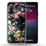 Coque pour Sony Xperia 10 IV (4) Manga Demon Slayer Groupe