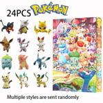 Pokemon 2024 Julkalender för Barn, (Uppgraderad Version) 24 Presentbitar - Slumpmässig Stil (Blind Box), Adventskalender