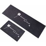 Fei Yu - Tapis Cuisine Antidérapant 2 Pièces, Absorbant Eau Tapis pour entrée de Salle de Bain, Paillasson Tapis de Sol Cuisine Devant Evier 3 l