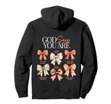 God Says You Are Beautiful Coquette Bow Womens Christian Pullover Hoodie