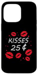 Coque pour iPhone 14 Pro Max Bisous 25 Cents Love Heart Funny Valentines Day