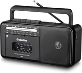 Gelielim Cassette Player Bluetooth Boombox, Radio AM/FM/SW, Cassette Tape 8W and