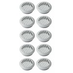 Cyclingcolors - 10x Grille d'aération ronde en plastique diamètre d'encastrement 49mm hauteur 16,5mm Ventilation Cache Protection Plafond Mur, gris