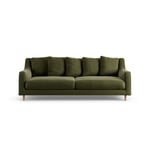 Habitat Swift Velvet 3 Seater Sofa - Moss Green Ash Leg